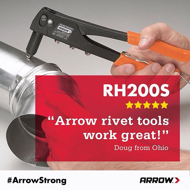 “Arrow rivet tools work great. I have used them for years. … They are
inexpensive and they get the job done.” Doug from Ohio shares his thoughts on our rivet tools. Are you ready to be riveting? Click the link in our profile to see what we have to offer.