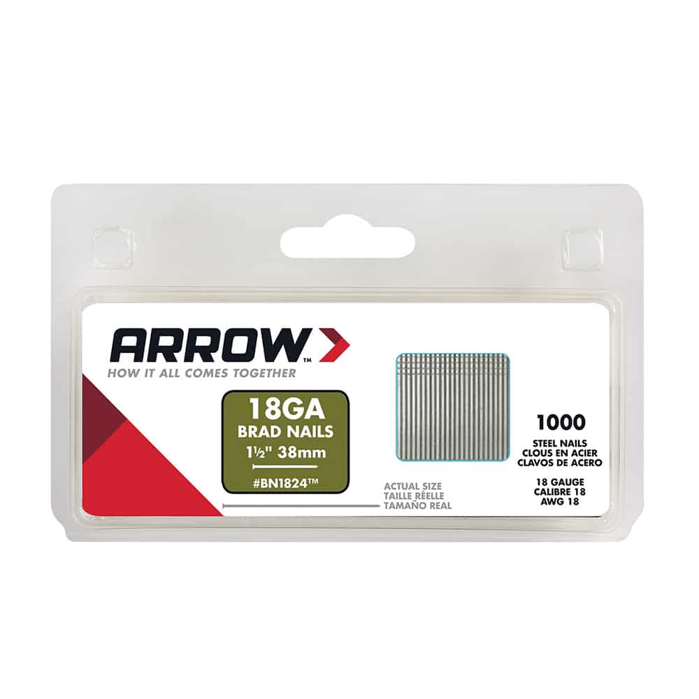 Arrow Fastener BN1816B Genuine 1-Inch 18-Gauge Brown Brads 2,000 