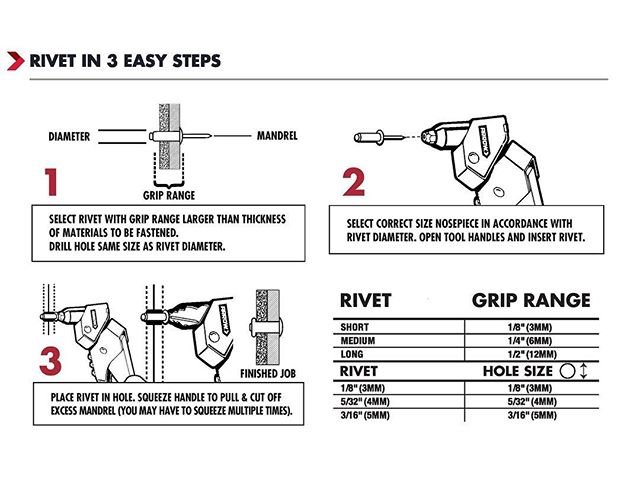 TIME TO BE RIVETING. Before jumping into your first project, follow these three simple tips to ensure smooth sailing throughout your project. BONUS: If you want a complete Arrow Fastener Rivet Guide full of fantastic tips, direct message us now!