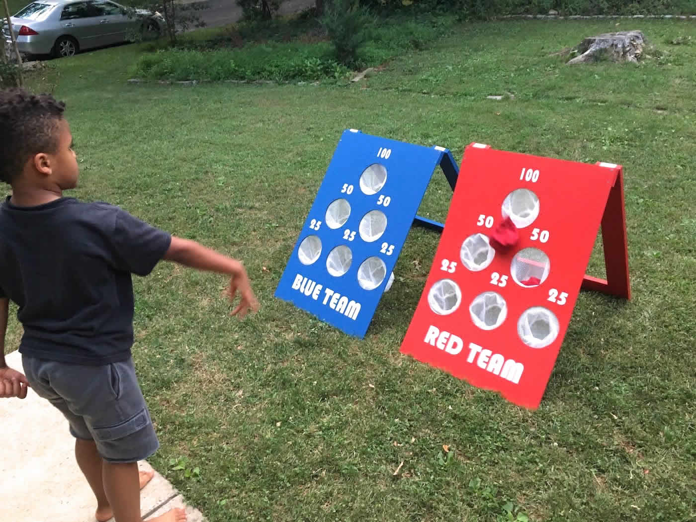 bean bag toss sign