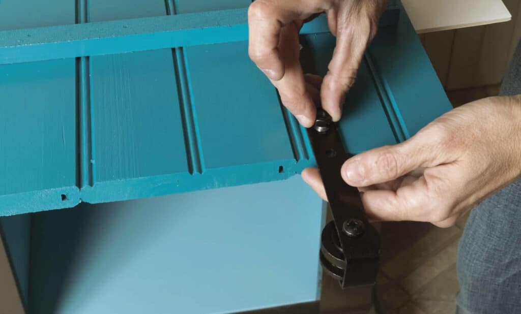 hardware for sliding barn door cabinet DIY project
