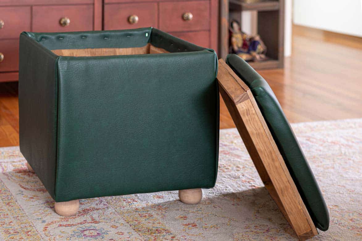 Storage Ottoman with Tray Top